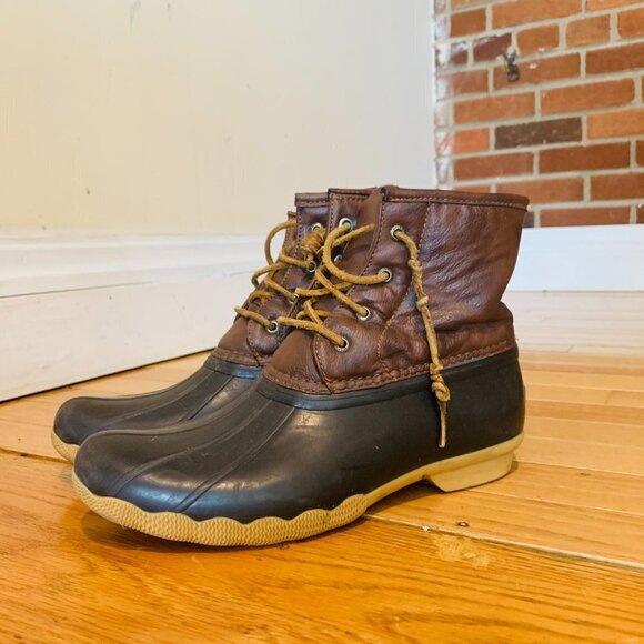 SPERRY Girl's Saltwater Waterproof Duck Rain Boots - Picture 1 of 13